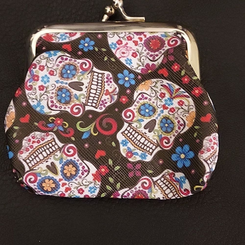 Day of The Dead Skull Sugar Skull Coin Purse